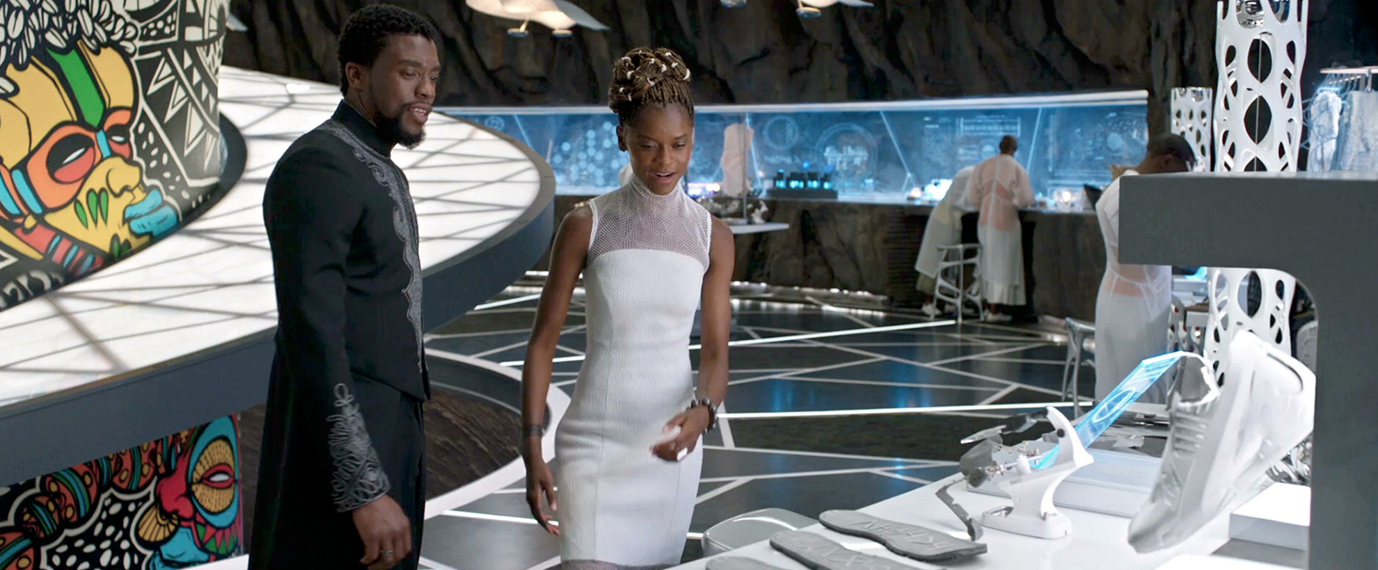 T'Challa and Shuri in her lab in Wakanda