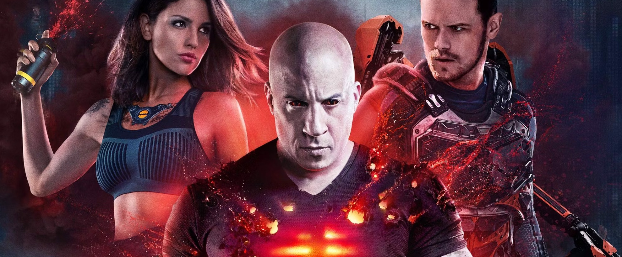The cast of Bloodshot, starring Vin Diesel