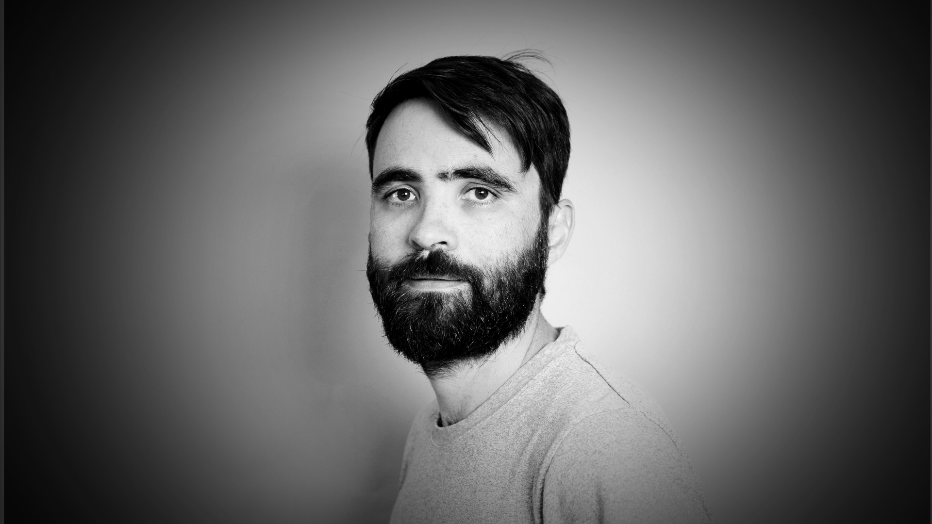 A black and white photo of Jules Janaud