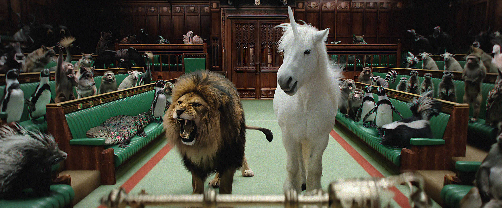 A lion and unicorn in the house of commons