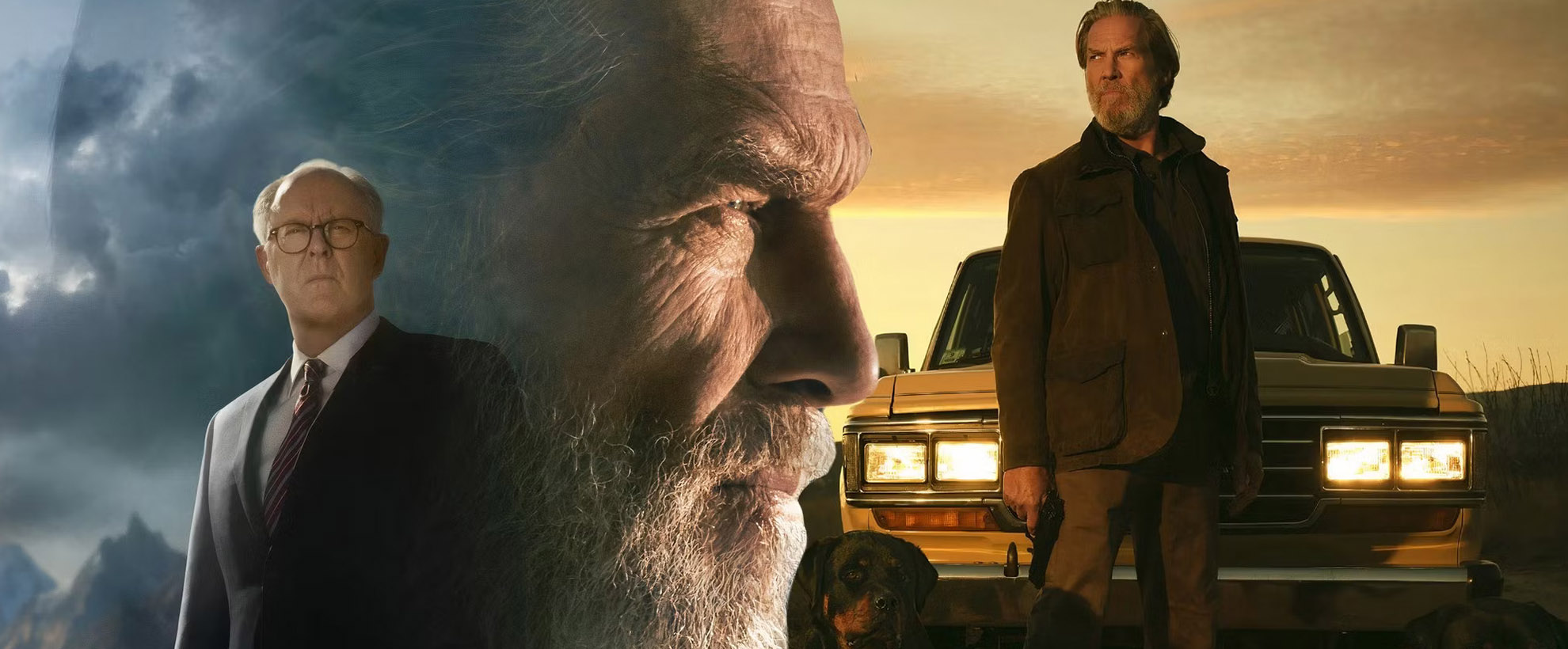 Jeff Bridges and John Lithgow in a promotional image for The Old Man season 2