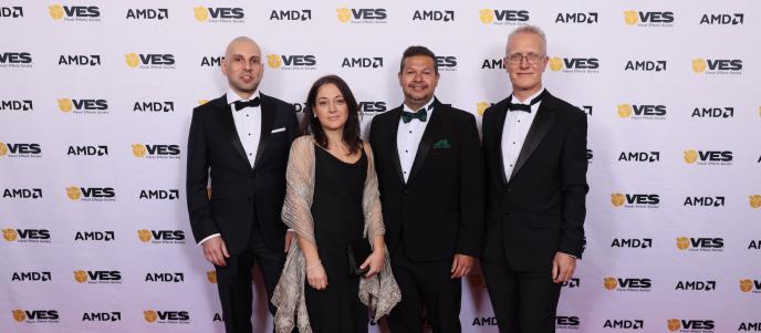 Matthew Twyford and colleagues at the 2024 VES Awards