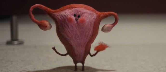 Libresse Never just a period advert, CG felt uterus