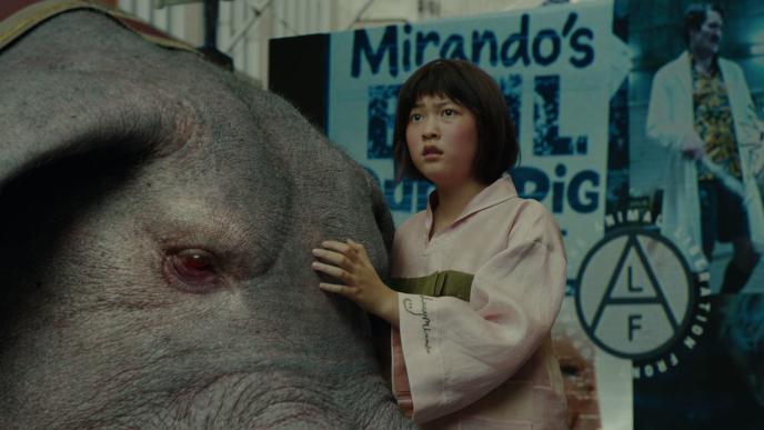 actress seo-hyeon ahn as mija standing by super pig okja