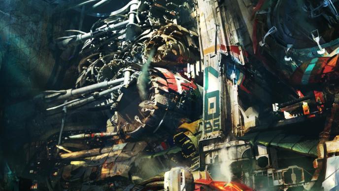 concept art of the interior of knowhere