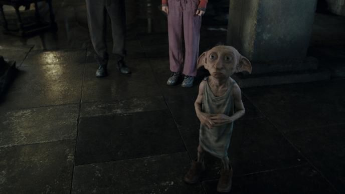 dobby the house elf looking sheepishly ahead