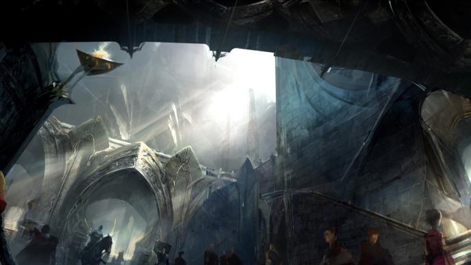 concept art of the city of asgard