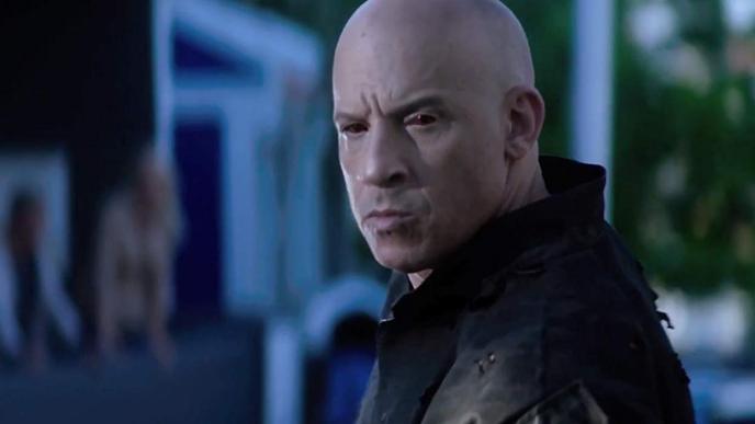 close up of vin diesel as ray garrison looking into the camera