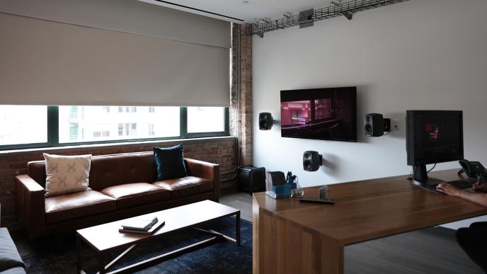 A comfortable seating area in the Framestore Chicago studio