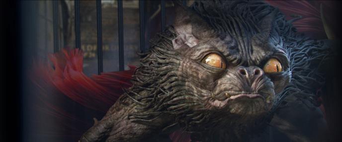 early stage concept art of a zouwu creature looking to the right