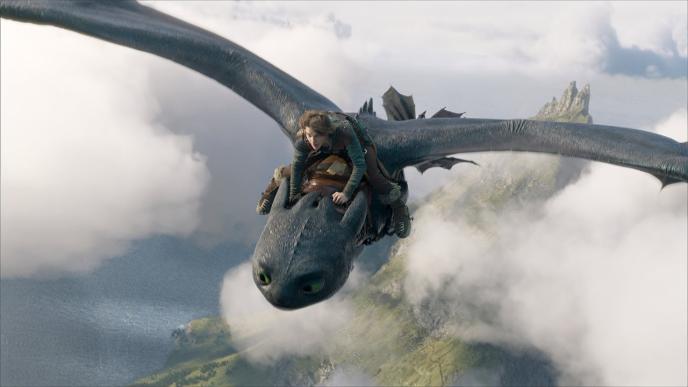 How to Train Your Dragon still of dragon flight sequence