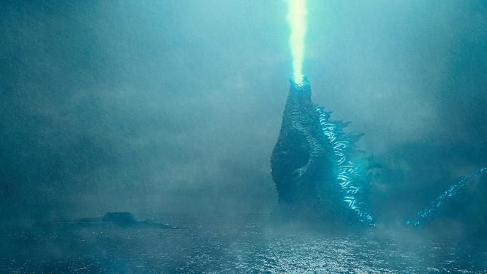 godzilla blasting lasers out of its mouth