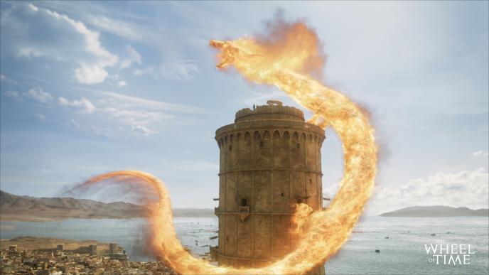 The fire dragon in the season finale of The Wheel of Time season 2
