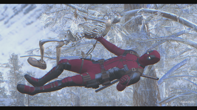 Deadpool stunt shot previz