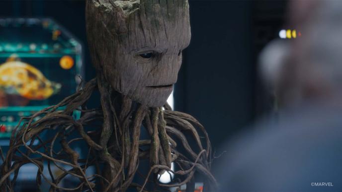 Adult Groot in Guardians of the Galaxy Vol 3 created in CGI