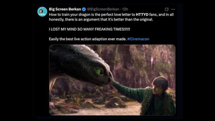 How to Train Your Dragon at Cinemacon on Twitter