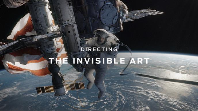 Photoreal visual effects shot from Gravity featuring an astronaut and space station, directed by Alfonso Cuarón with groundbreaking VFX techniques.