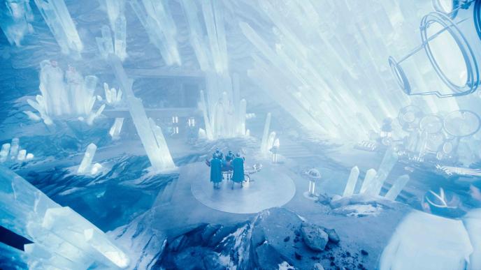 Final plate of CG crystals in Fortess of Solitude in Superman film