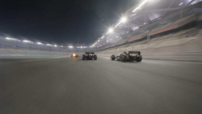 F1 car racing sequence before image 