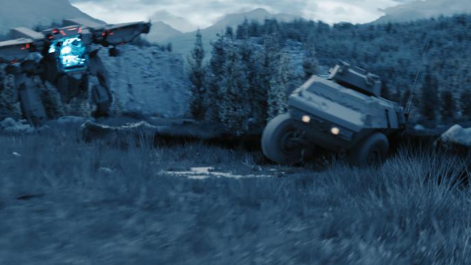 War Machine Guardian Chase Sequence CG image