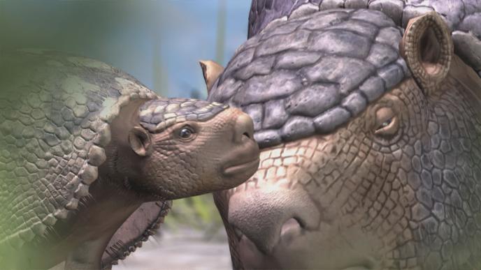 Previs version of the Glyptotherium 