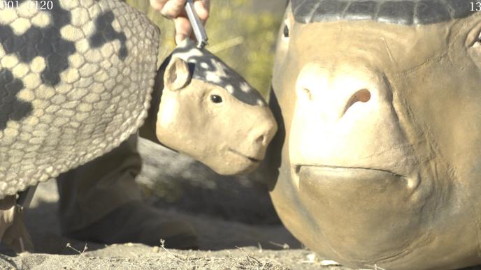Puppet version of the Glyptotherium 