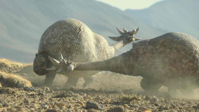 Final image of the Doedicurus fight scene