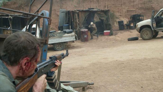 The Agency Season 2 VFX blood and gunfire still