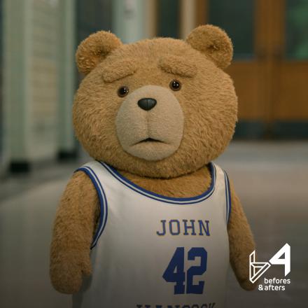 Ted wears a basketball jersey with "John 42" on the front