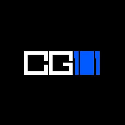CG101 logo on black background — promotional banner for VFX and CGI education event series focused on computer graphics fundamentals and visual effects industry insights.