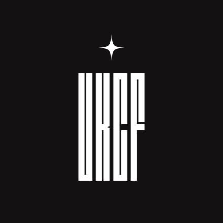 A white UK Creative Festival logo on a black background. 