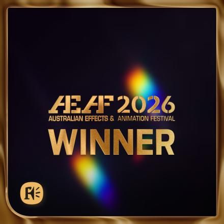 An abstract background with a gold frame and gold AEAF Awards logo in the centre. 